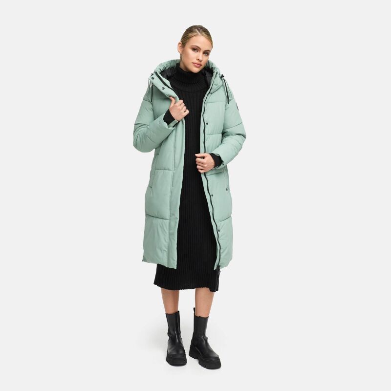 Marikoo Michikoo Damen Winterjacke gesteppt SmokeyMint-Größe M - Gr. 38