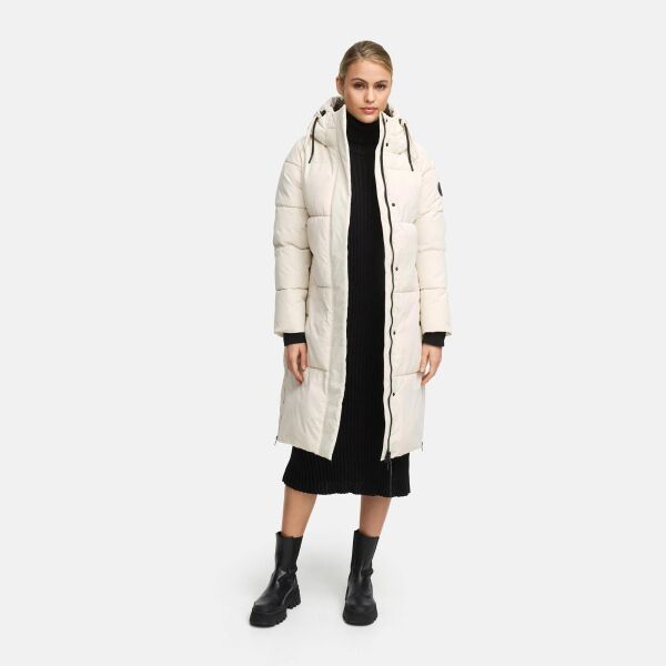 Marikoo Michikoo Damen Winterjacke gesteppt Cream-Größe XS - Gr. 34