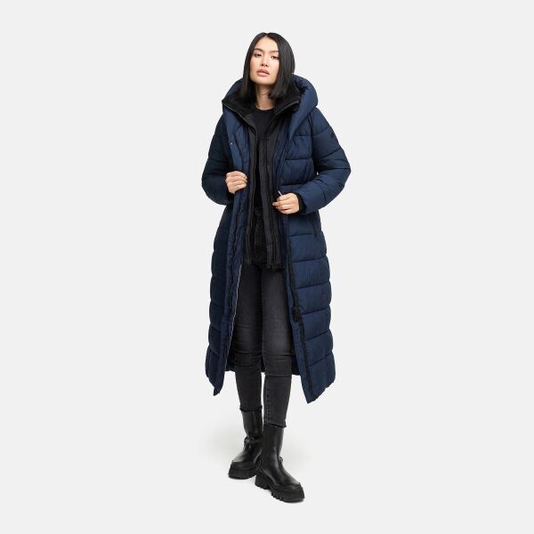 Marikoo Pakoraa Damen Winter Steppmantel Parka Navy Größe M - Gr.38
