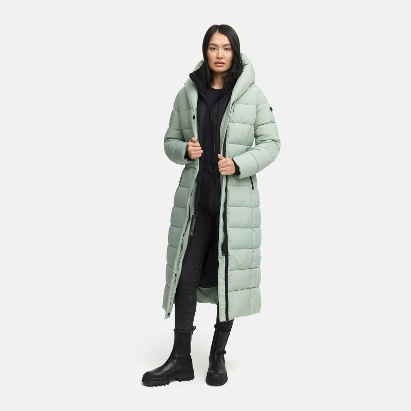 Marikoo Pakoraa Damen Winter Steppmantel Parka SmokeyMint Gr&ouml;&szlig;e L - Gr.40