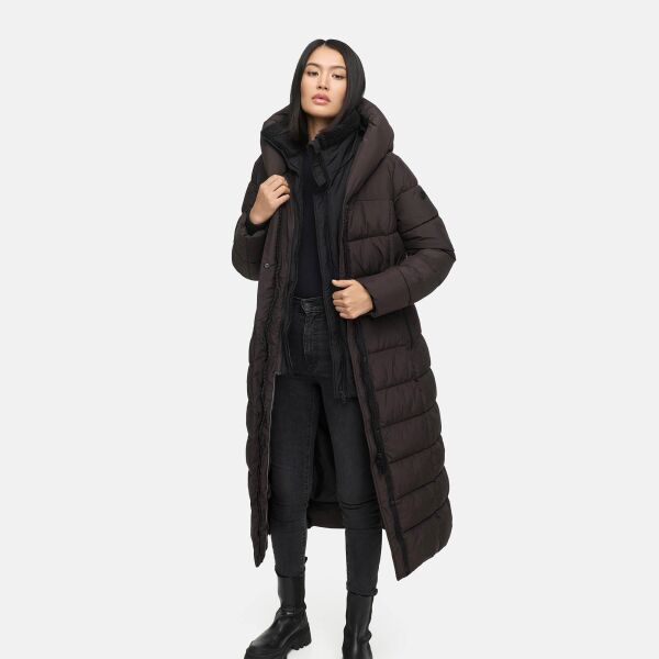 Marikoo Pakoraa Damen Winter Steppmantel Parka Choco Gr&ouml;&szlig;e L - Gr.40