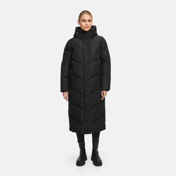 Marikoo Ranjaa Damen Winter Steppmantel Schwarz Größe L - Gr.40