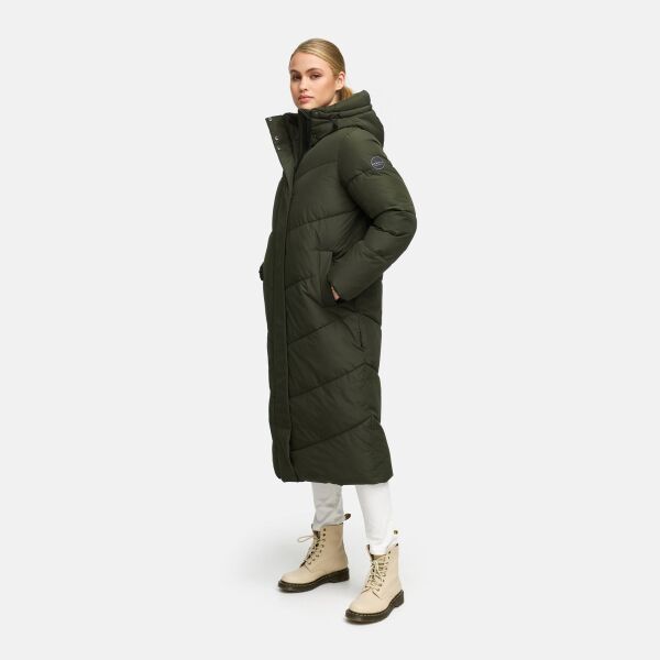 Marikoo Ranjaa Damen Winter Steppmantel DarkOlive Größe XL - Gr.42