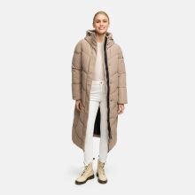 Marikoo Ranjaa Damen Winter Steppmantel TaupeGrey Größe XS - Gr.34