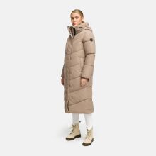 Marikoo Ranjaa Damen Winter Steppmantel TaupeGrey Größe XS - Gr.34