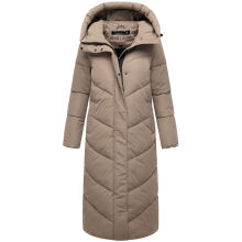 Marikoo Ranjaa Damen Winter Steppmantel TaupeGrey Größe XS - Gr.34