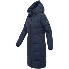 Navahoo Schokokuss Damen Winter Steppmantel Navy-Gr&ouml;&szlig;e M - Gr. 38