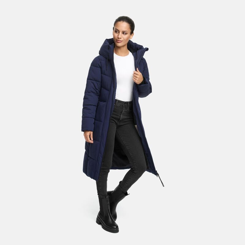 Navahoo Schokokuss Damen Winter Steppmantel Navy-Größe 3XL - Gr. 46