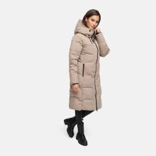 Navahoo Schokokuss Damen Winter Steppmantel TaupeGrey-Größe M - Gr. 38