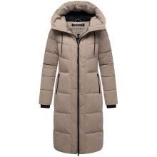 Navahoo Schokokuss Damen Winter Steppmantel TaupeGrey-Größe M - Gr. 38