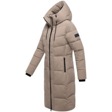 Navahoo Schokokuss Damen Winter Steppmantel TaupeGrey-Größe M - Gr. 38