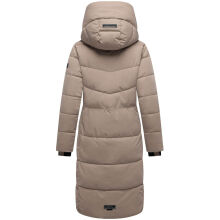 Navahoo Schokokuss Damen Winter Steppmantel TaupeGrey-Größe M - Gr. 38