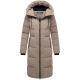 Navahoo Schokokuss Damen Winter Steppmantel TaupeGrey-Größe M - Gr. 38
