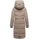 Navahoo Schokokuss Damen Winter Steppmantel TaupeGrey-Größe M - Gr. 38