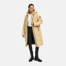 Navahoo Schokokuss Damen Winter Steppmantel Sand-Gr&ouml;&szlig;e M - Gr. 38