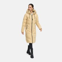 Navahoo Schokokuss Damen Winter Steppmantel Sand-Gr&ouml;&szlig;e M - Gr. 38