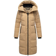 Navahoo Schokokuss Damen Winter Steppmantel Sand-Gr&ouml;&szlig;e M - Gr. 38
