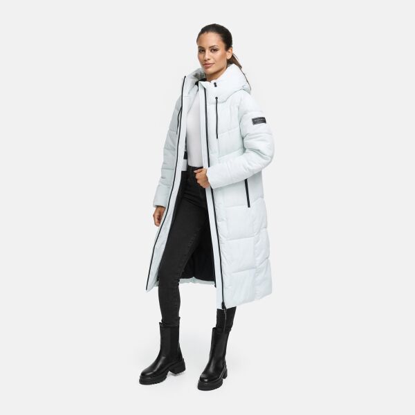 Navahoo Schokokuss Damen Winter Steppmantel IceBlue-Größe M - Gr. 38