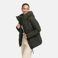 Marikoo Kuscheltatze Damen Winter Steppjacke Dark Olive-Größe XS - Gr. 34