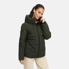 Marikoo Kuscheltatze Damen Winter Steppjacke Dark Olive-Größe XS - Gr. 34
