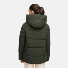 Marikoo Kuscheltatze Damen Winter Steppjacke Dark Olive-Größe XS - Gr. 34