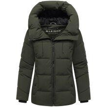 Marikoo Kuscheltatze Damen Winter Steppjacke Dark Olive-Größe XS - Gr. 34