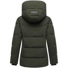 Marikoo Kuscheltatze Damen Winter Steppjacke Dark Olive-Größe XS - Gr. 34