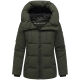 Marikoo Kuscheltatze Damen Winter Steppjacke Dark Olive-Größe XS - Gr. 34