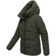 Marikoo Kuscheltatze Damen Winter Steppjacke Dark Olive-Größe XS - Gr. 34