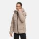 Marikoo Kuscheltatze Damen Winter Steppjacke Taupe Grey-Größe S - Gr. 36