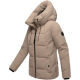 Marikoo Kuscheltatze Damen Winter Steppjacke Taupe Grey-Größe S - Gr. 36