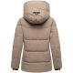 Marikoo Kuscheltatze Damen Winter Steppjacke Taupe Grey-Größe S - Gr. 36