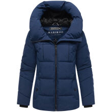 Marikoo Kuscheltatze Damen Winter Steppjacke Navy-Gr&ouml;&szlig;e M - Gr. 38