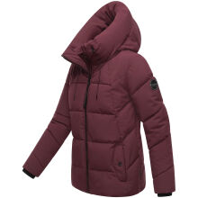 Marikoo Kuscheltatze Damen Winter Steppjacke Wine-Größe XS - Gr. 34