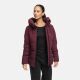 Marikoo Kuscheltatze Damen Winter Steppjacke Wine-Größe XS - Gr. 34