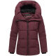 Marikoo Kuscheltatze Damen Winter Steppjacke Wine-Größe XS - Gr. 34