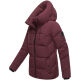 Marikoo Kuscheltatze Damen Winter Steppjacke Wine-Größe XS - Gr. 34