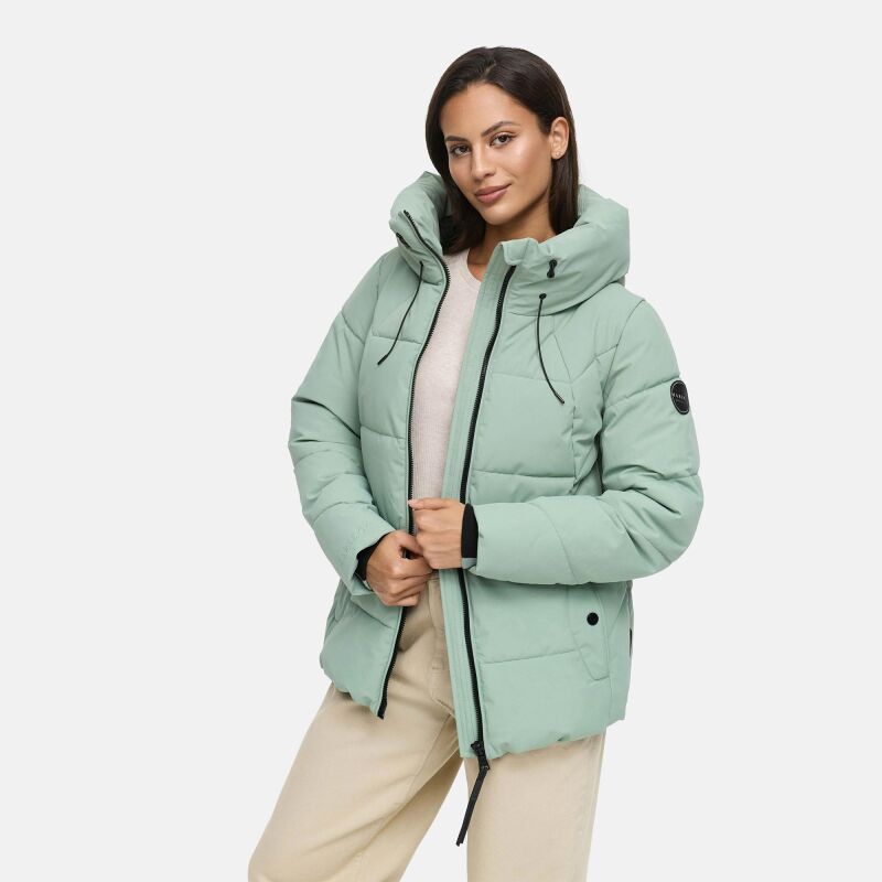 Marikoo Kuscheltatze Damen Winter Steppjacke N077 Smokey Mint