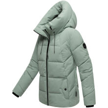 Marikoo Kuscheltatze Damen Winter Steppjacke Smokey Mint-Gr&ouml;&szlig;e S - Gr. 36