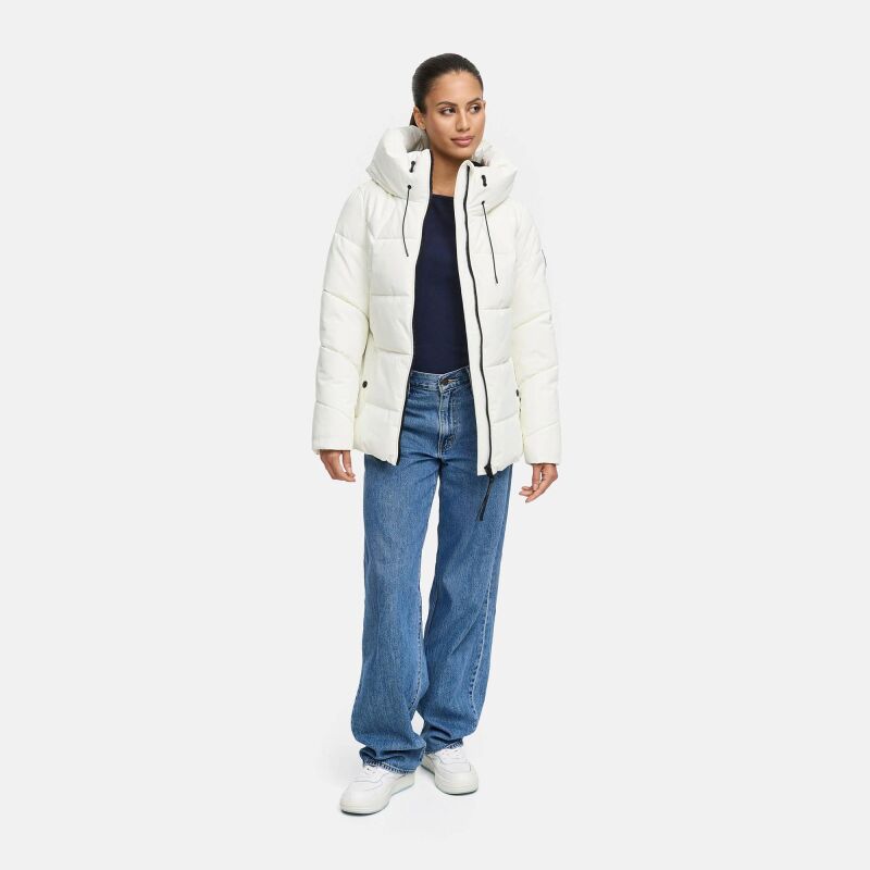 Marikoo Kuscheltatze Damen Winter Steppjacke Offwhite -Größe M - Gr. 38