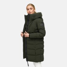 Navahoo Mondnebel Damen Winter Steppmantel Dark Olive Größe XS - Gr. 36