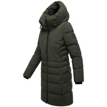 Navahoo Mondnebel Damen Winter Steppmantel Dark Olive Größe XS - Gr. 36