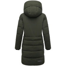 Navahoo Mondnebel Damen Winter Steppmantel Dark Olive Größe XS - Gr. 36