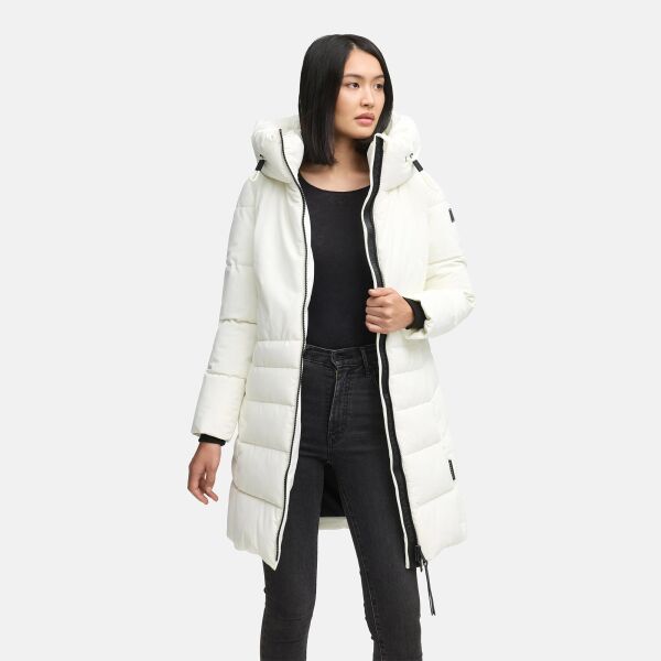 Navahoo Mondnebel Damen Winter Steppmantel Offwhite Größe XS - Gr. 36