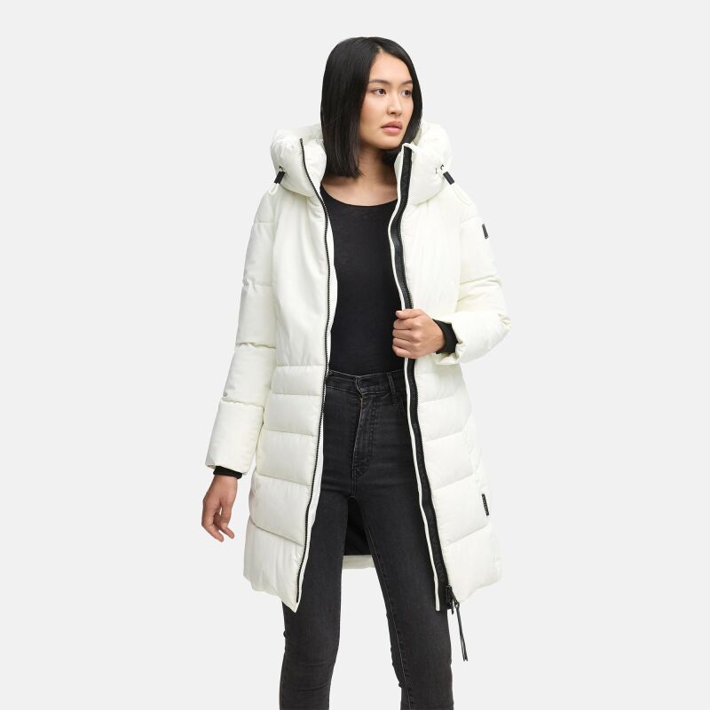 Navahoo Mondnebel Damen Winter Steppmantel Offwhite Gr&ouml;&szlig;e L - Gr. 40