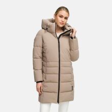 Navahoo Mondnebel Damen Winter Steppmantel Taupe Grey Größe S - Gr. 36
