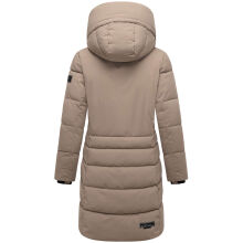 Navahoo Mondnebel Damen Winter Steppmantel Taupe Grey Größe S - Gr. 36