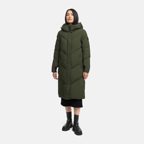 Marikoo Teonaa Damen Winter Steppmantel Olive Größe S - Gr. 36