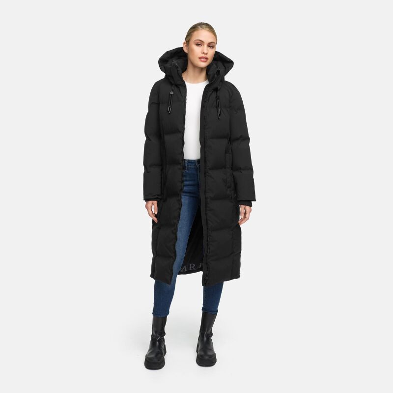 Marikoo Tikoraa Damen Winter Steppmantel Schwarz-Größe XXXL - Gr. 46