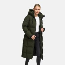 Marikoo Tikoraa Damen Winter Steppmantel Dark Olive-Größe M - Gr. 38